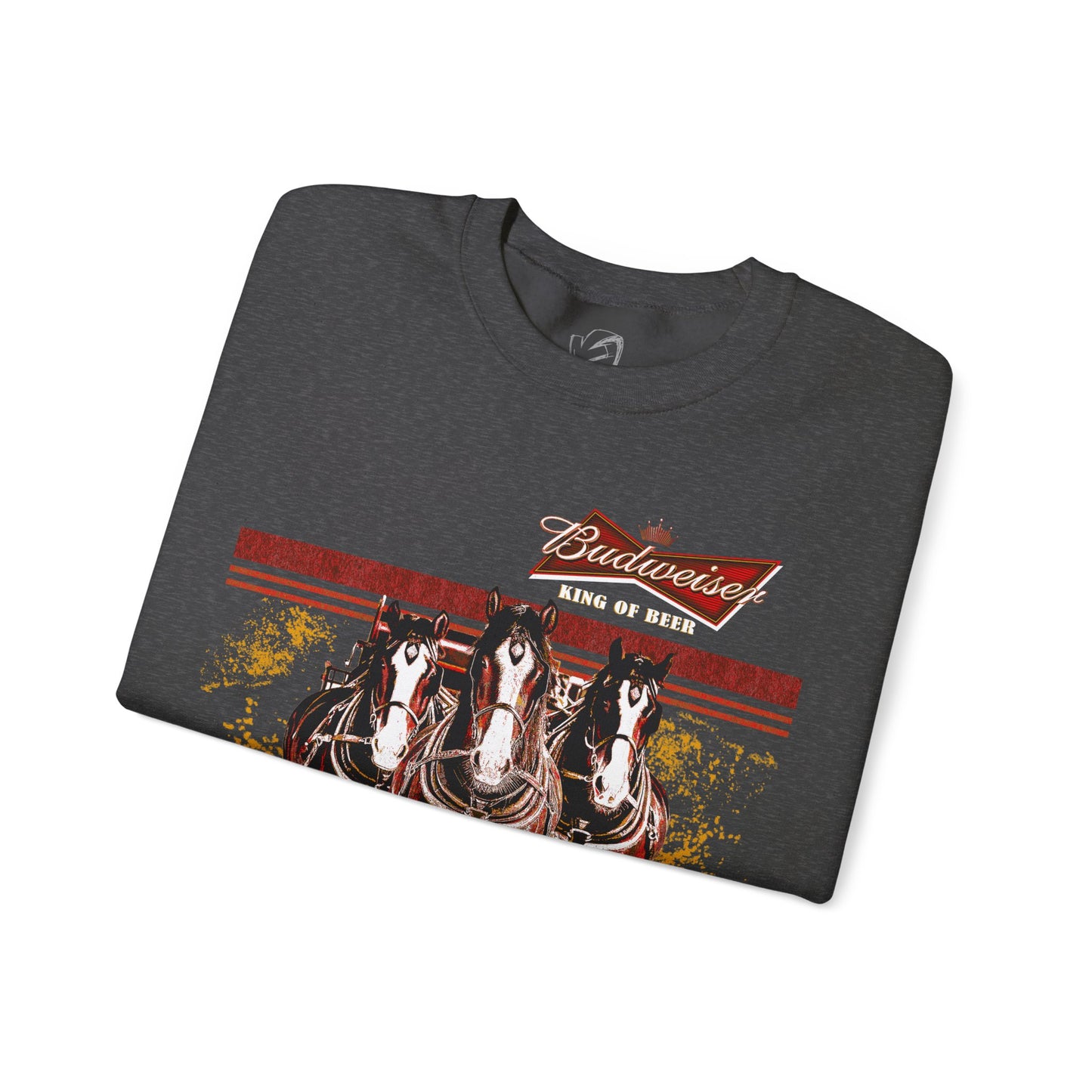 Budweiser Clydesdale Christmas Graphic Unisex Heavy Blend™ Crewneck Sweatshirt