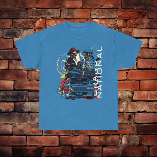 Retro Grand National Sinners Unisex Heavy Cotton Tee, Vintage Graphic T-Shirt, Cool Casual Wear, Travel Gift, Summer Outfit, Adventure Tee