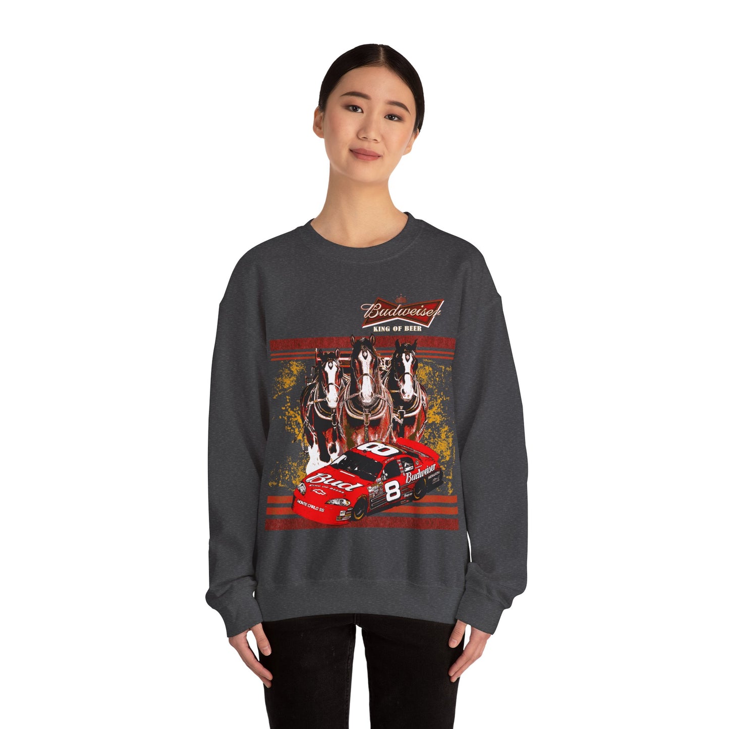 Budweiser Clydesdale Christmas Graphic Unisex Heavy Blend™ Crewneck Sweatshirt